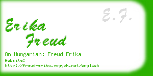 erika freud business card